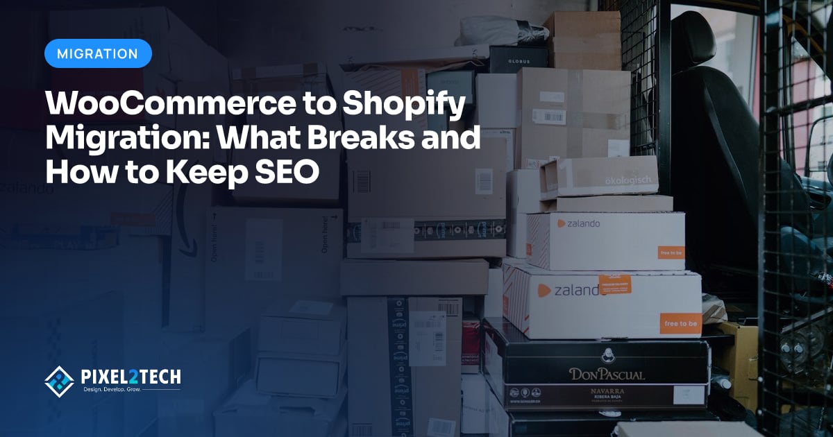 Diagram of WooCommerce product and category URLs redirecting to matching Shopify product and collection pages