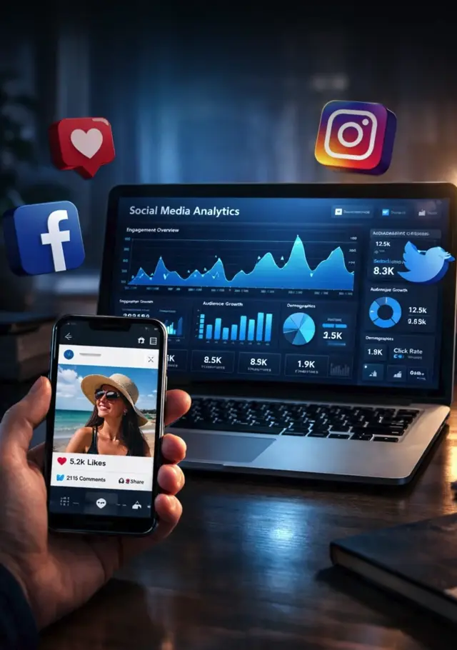 Social Media & Email — service showcase — preview frame