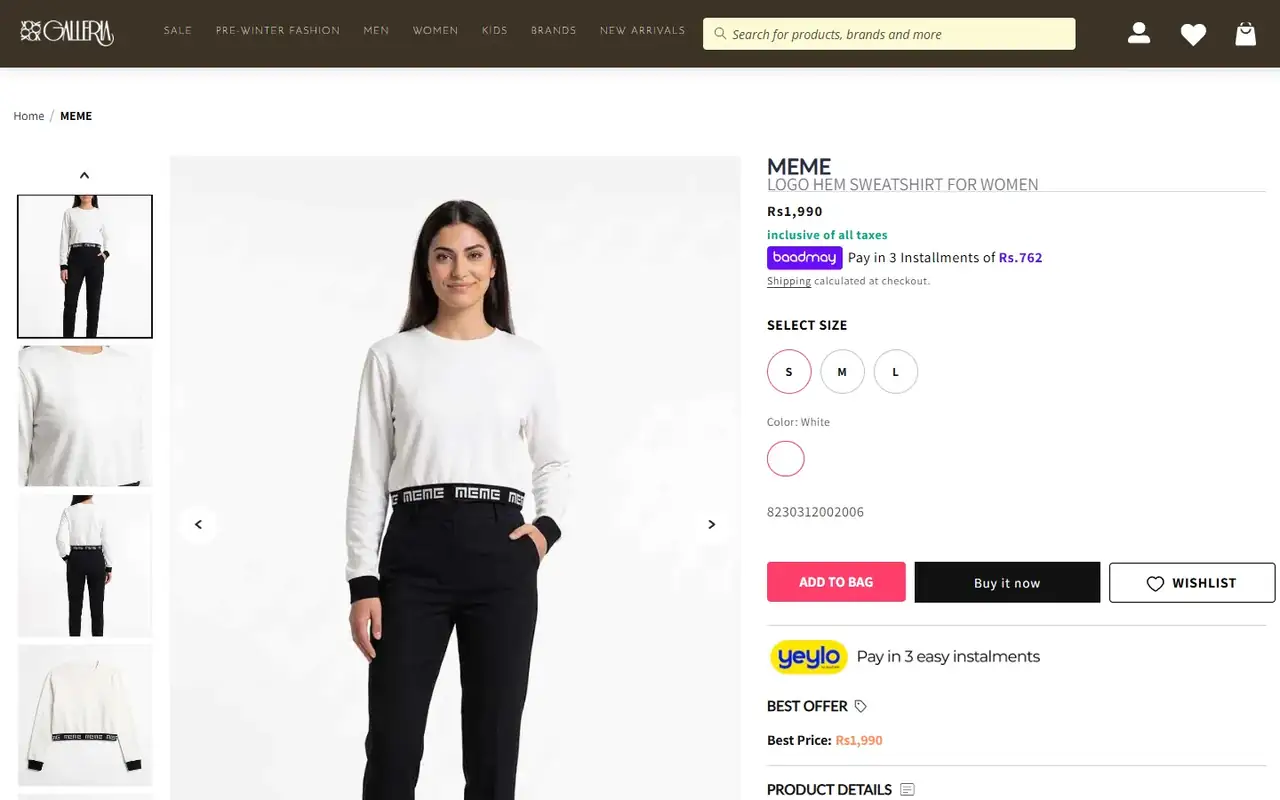 AK Galleria store, page 2 on desktop