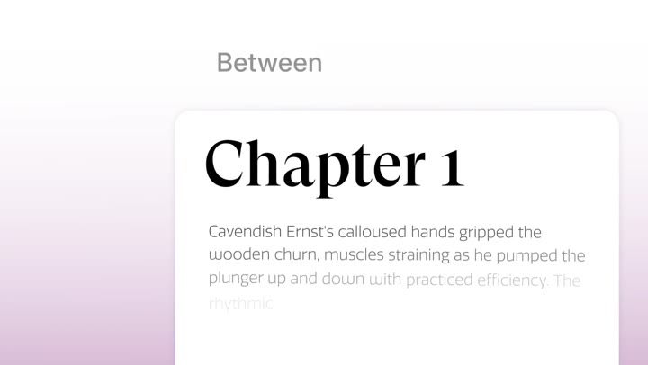 Chapter-style typography animation — preview frame