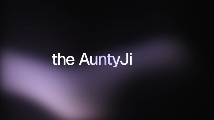 AuntyJi — animated title reveal — preview frame