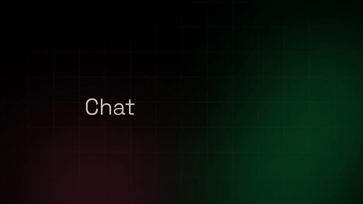Chat-themed gradient typography — preview frame