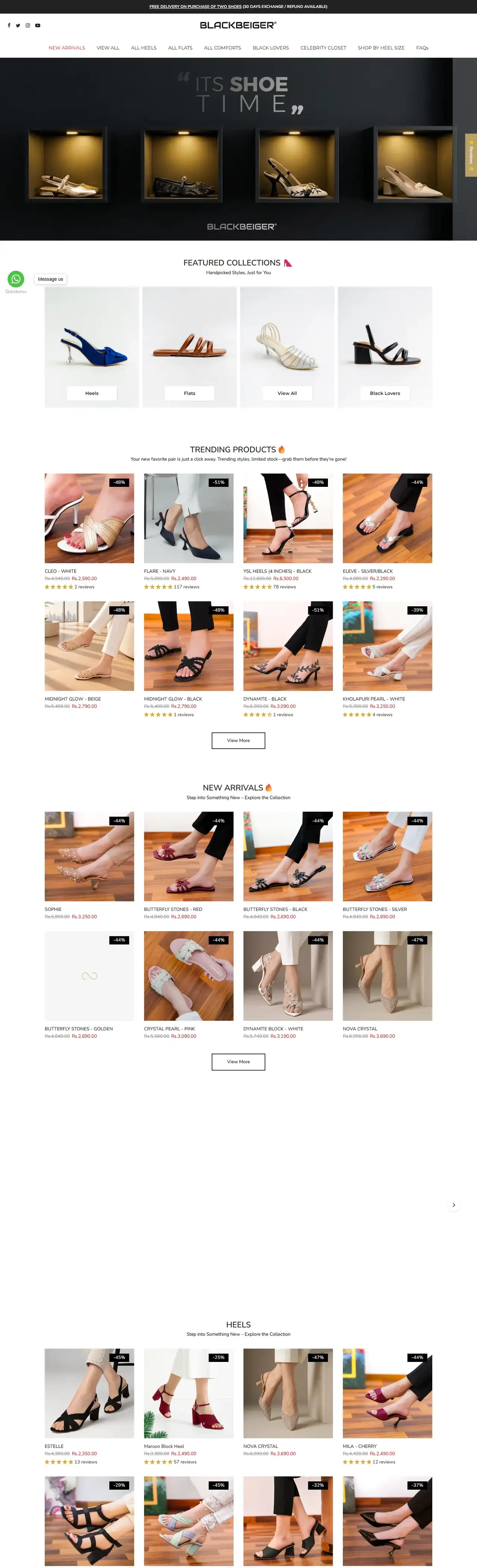 BlackBeiger full homepage on desktop
