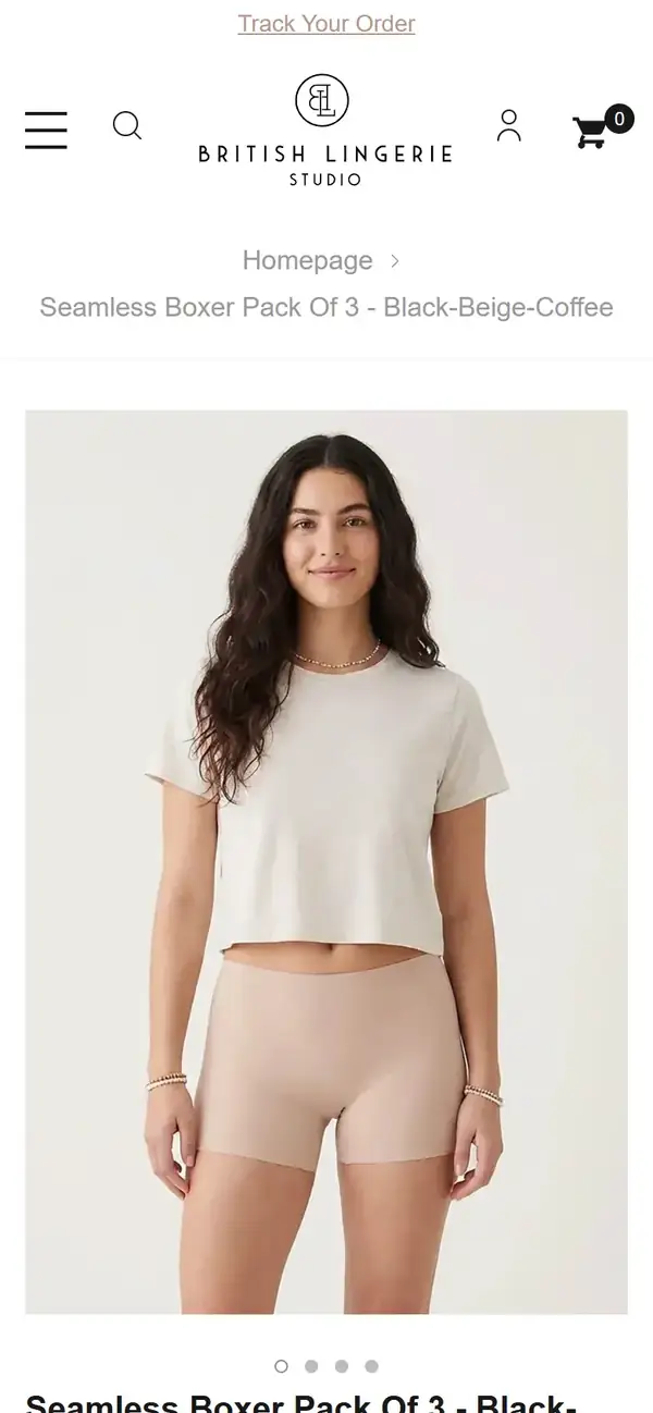 British Lingerie Studio store on mobile, screen 2