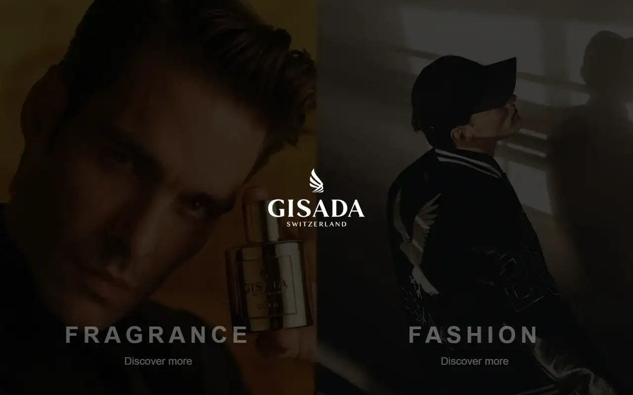 Gisada store homepage on desktop