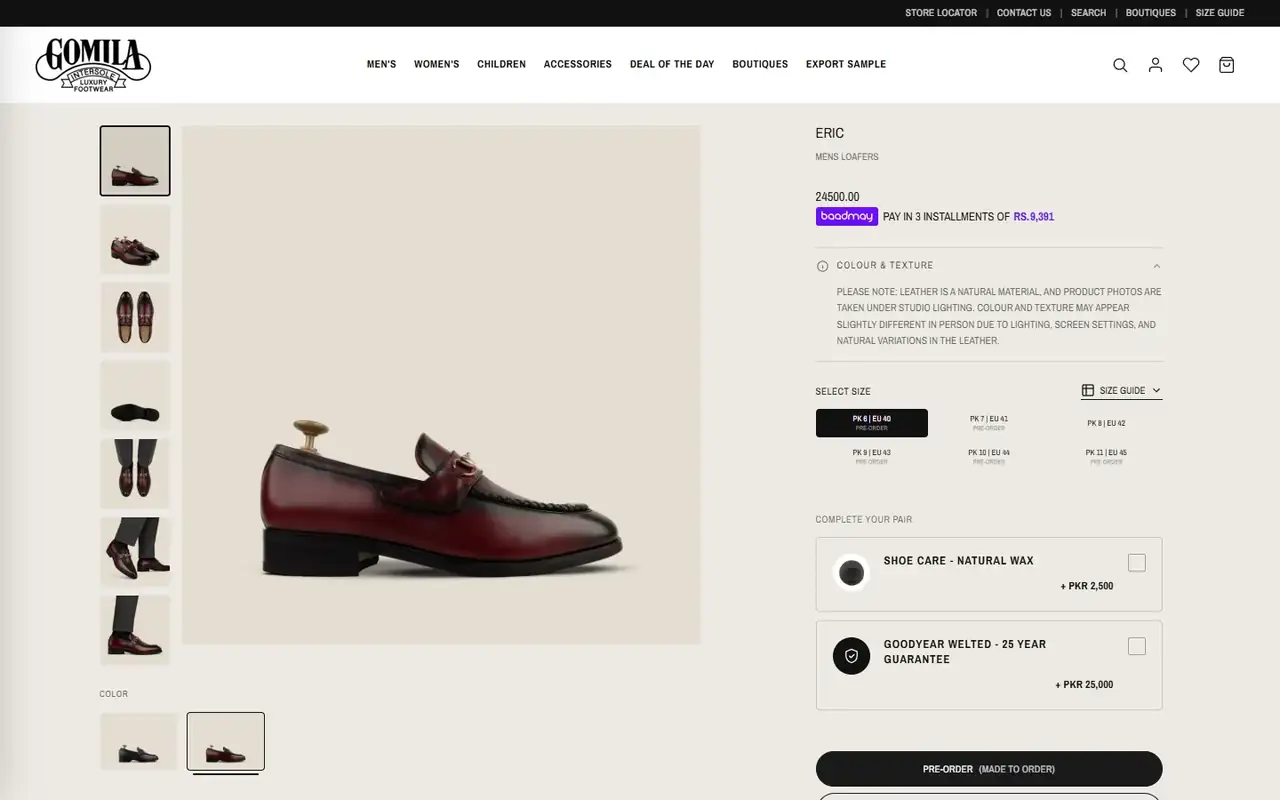 Gomila Intersole store, page 3 on desktop