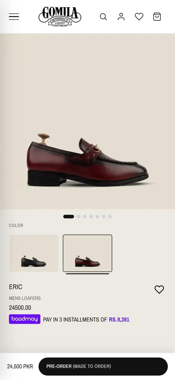 Gomila Intersole store on mobile, screen 2