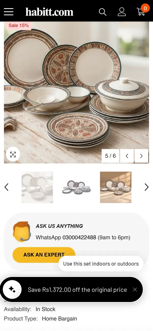 Habitt store on mobile, screen 2