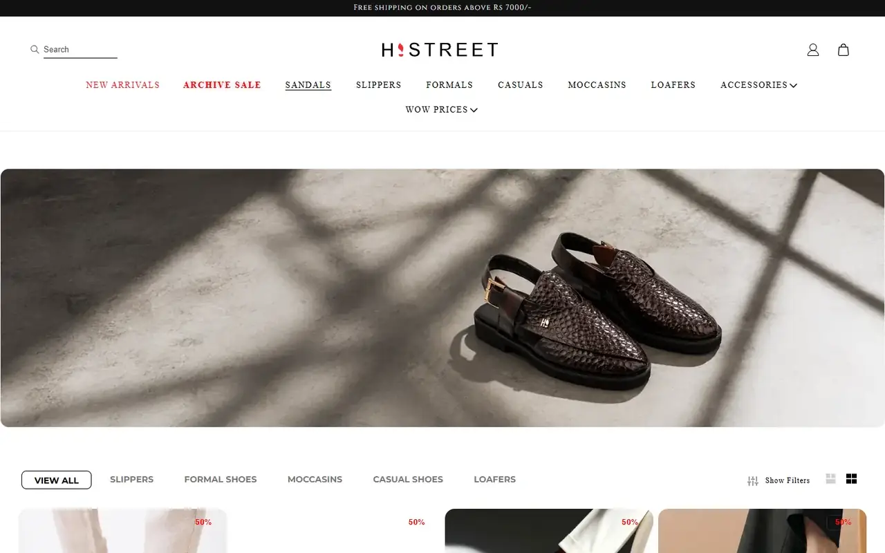 Hi Street store, page 2 on desktop