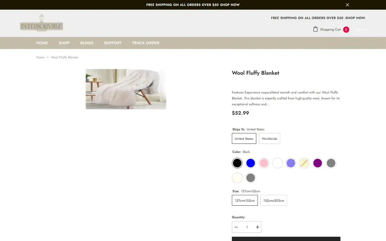 Interior Ville store, page 3 on desktop