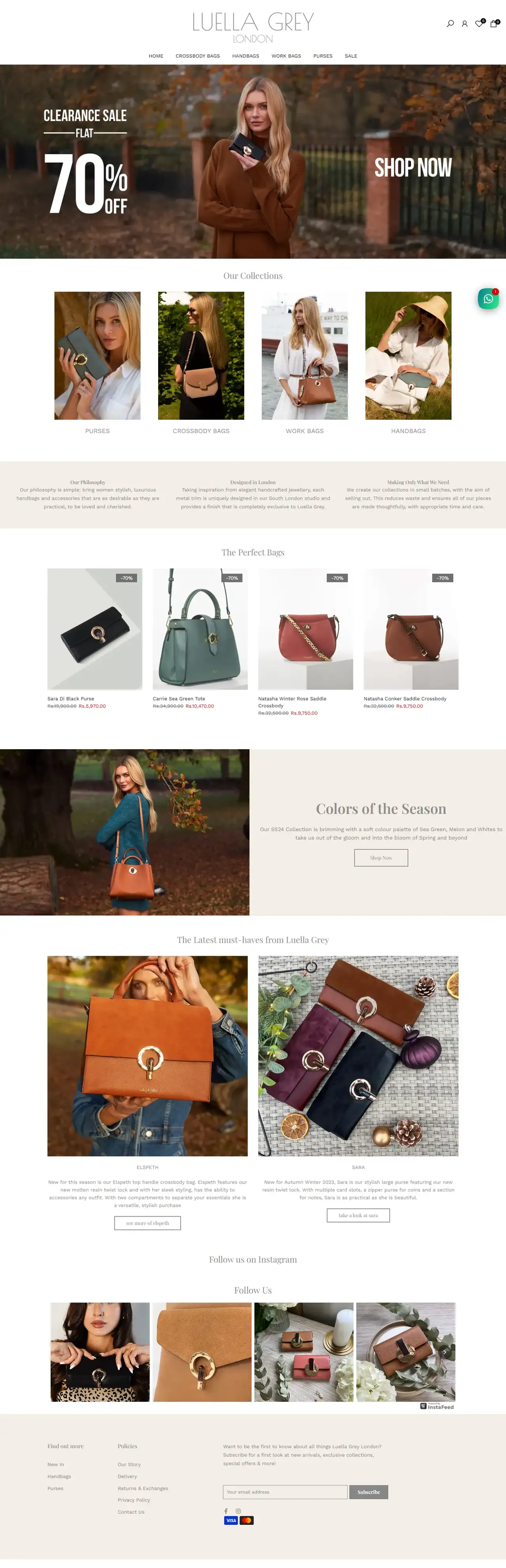 Luella Grey Pakistan full homepage on desktop