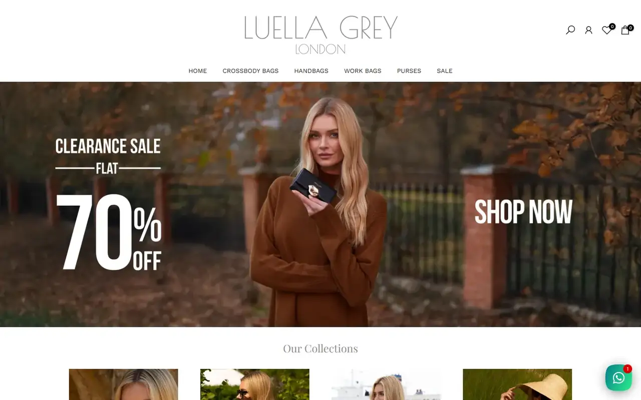 Luella Grey Pakistan store homepage on desktop