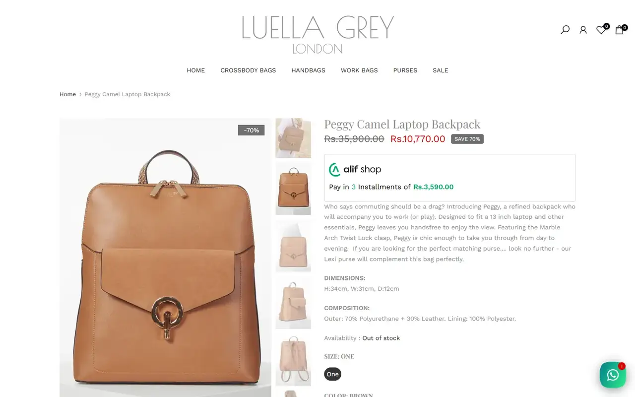 Luella Grey Pakistan store, page 3 on desktop