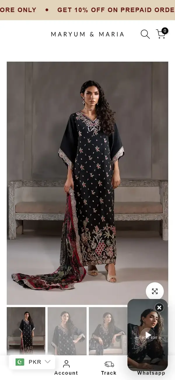 Maryum N Maria store on mobile, screen 2