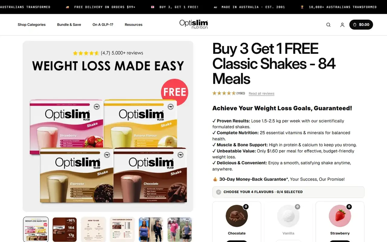 Optislim store, page 3 on desktop