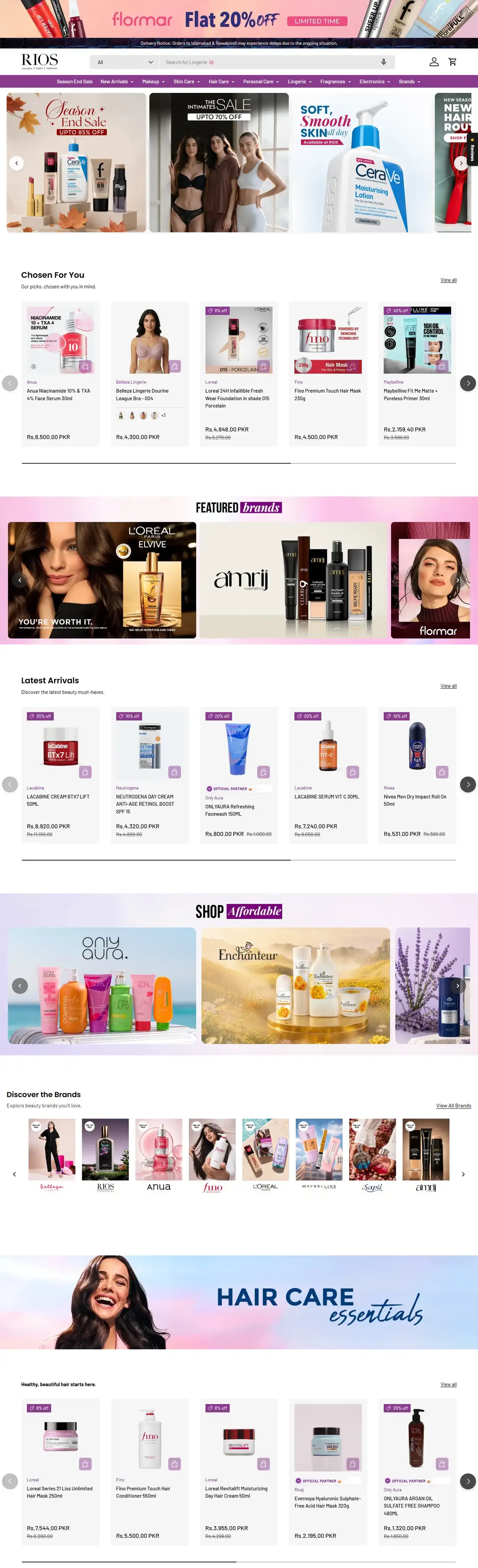 RIOS full homepage on desktop
