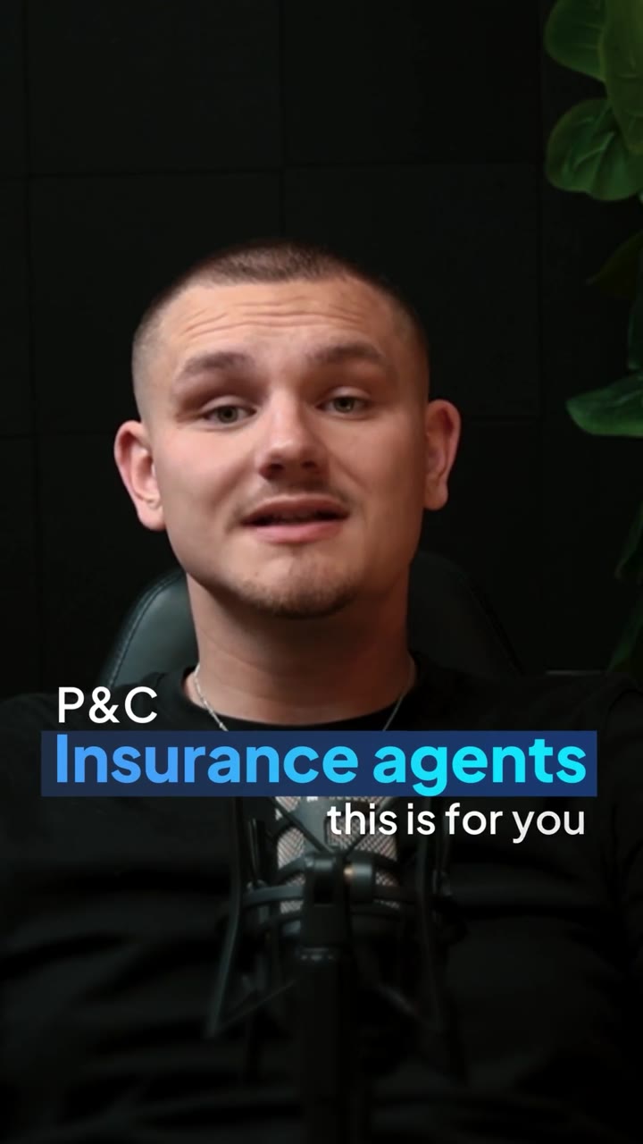 Insurance-agent talking-head clip — preview frame