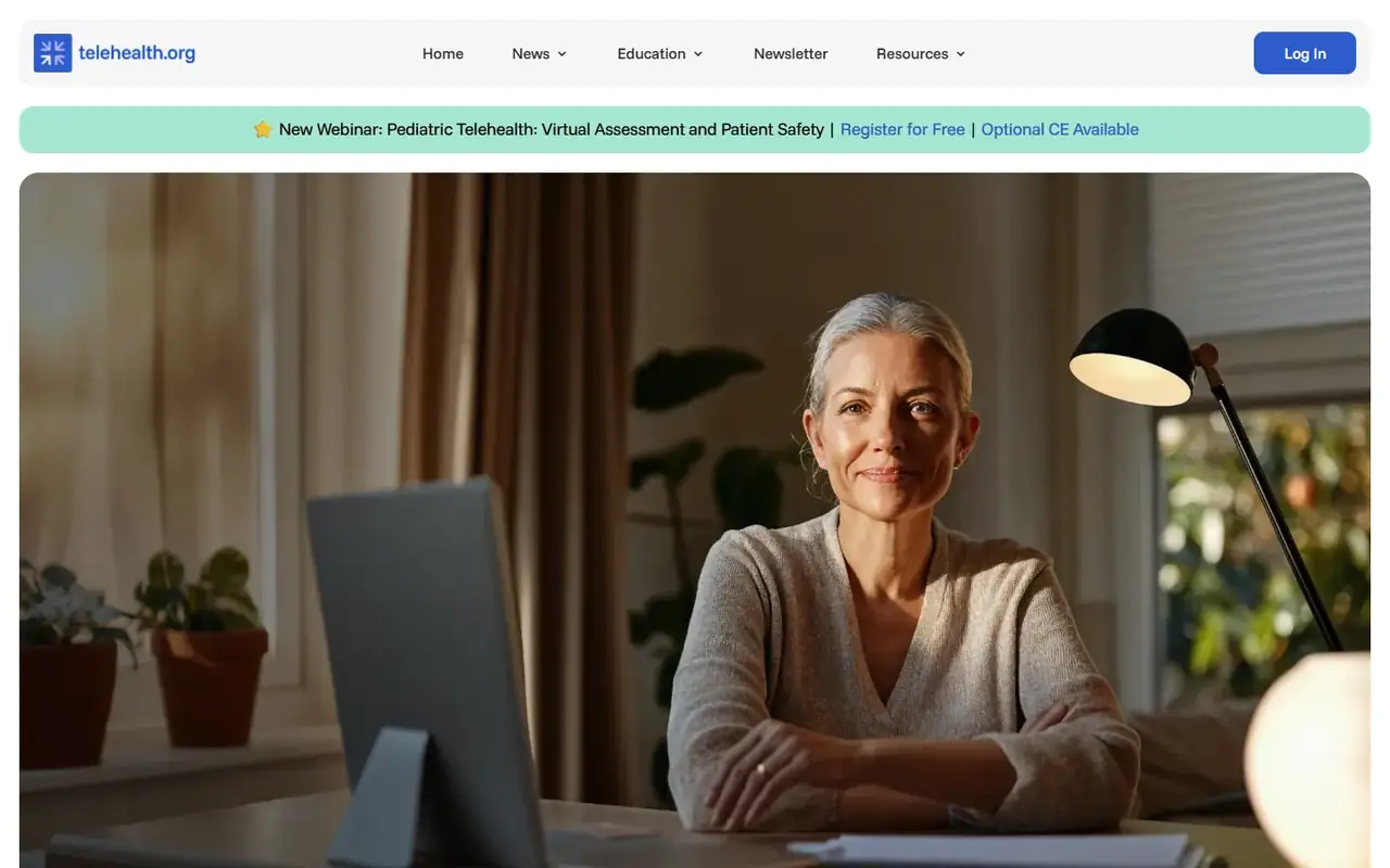 Telehealth.org site homepage on desktop