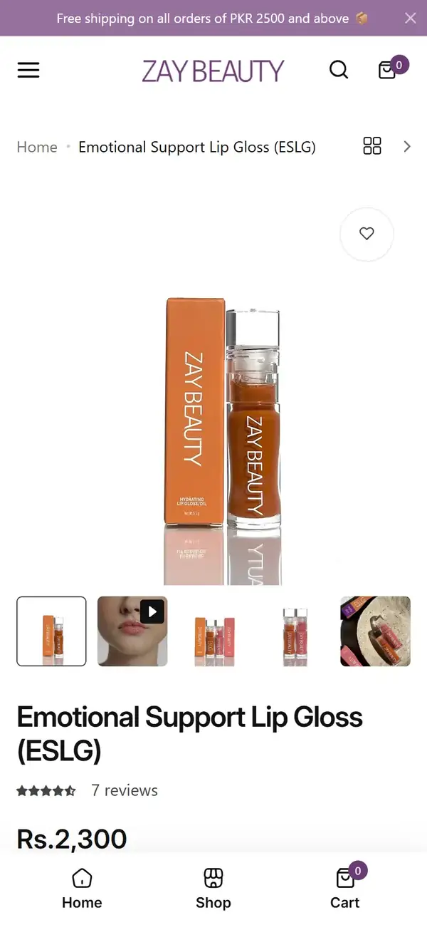 Zay Beauty store on mobile, screen 2